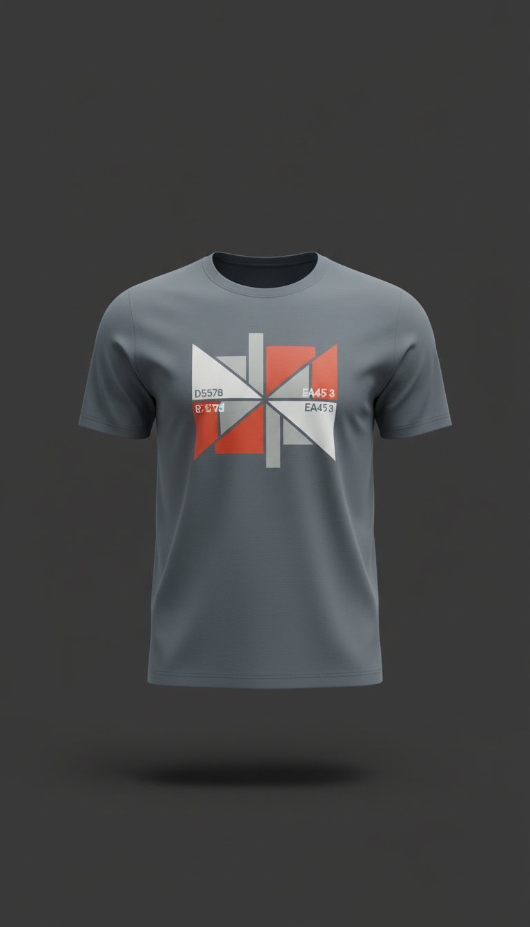 Slate Gray Minimalist Graphic Tee