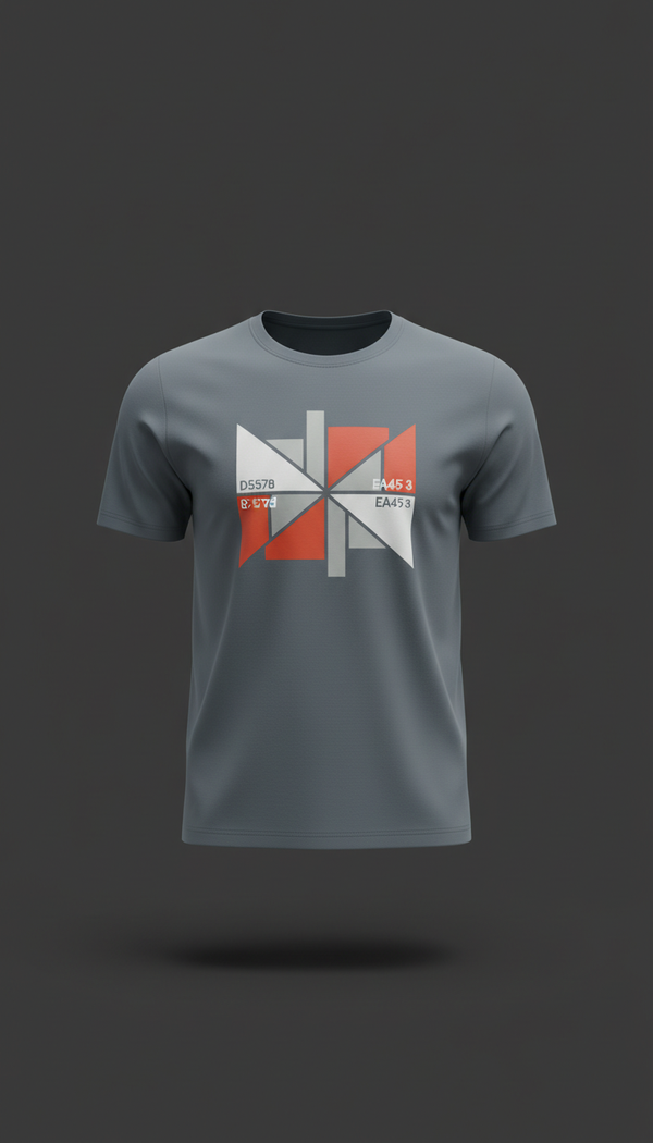 Slate Gray Minimalist Graphic Tee