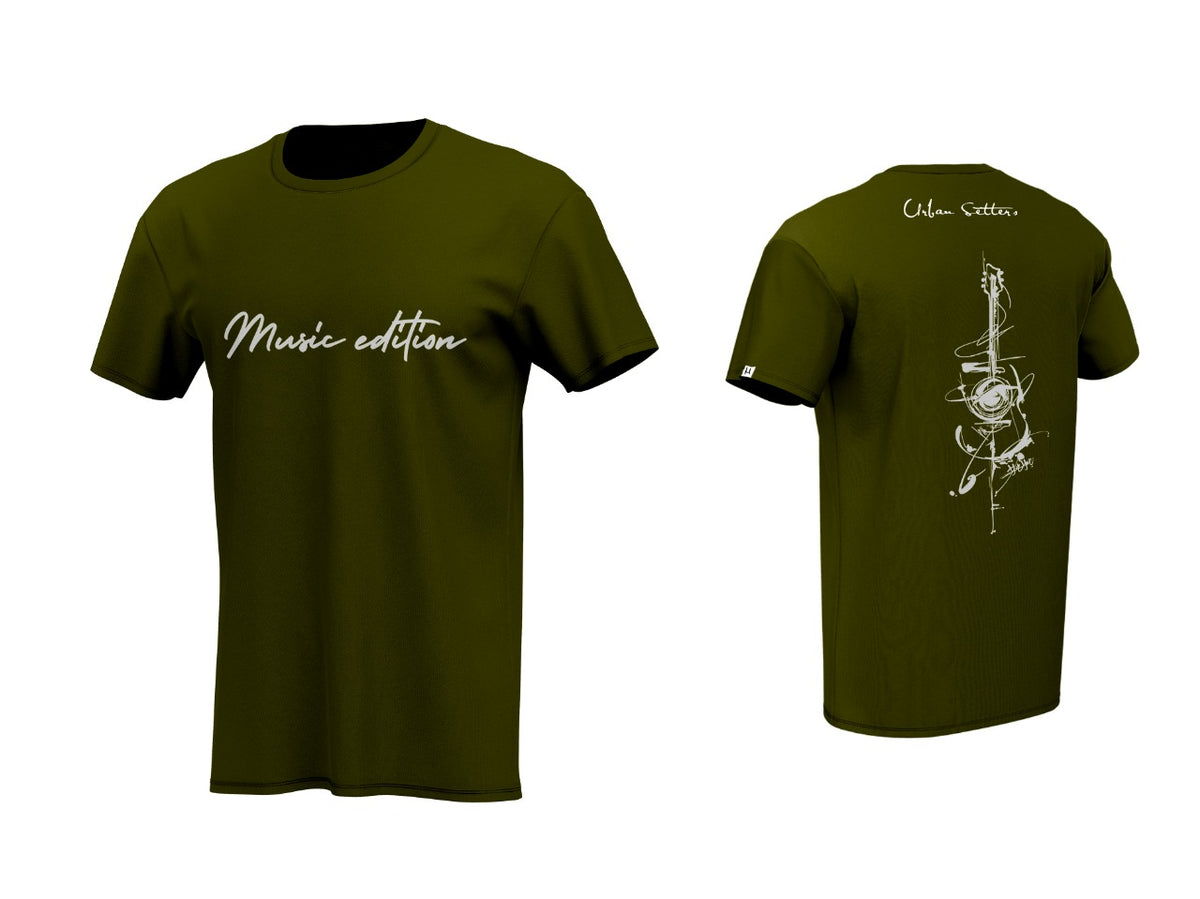 Olive Green Music Edition T-Shirt – Urban Setters Exclusive