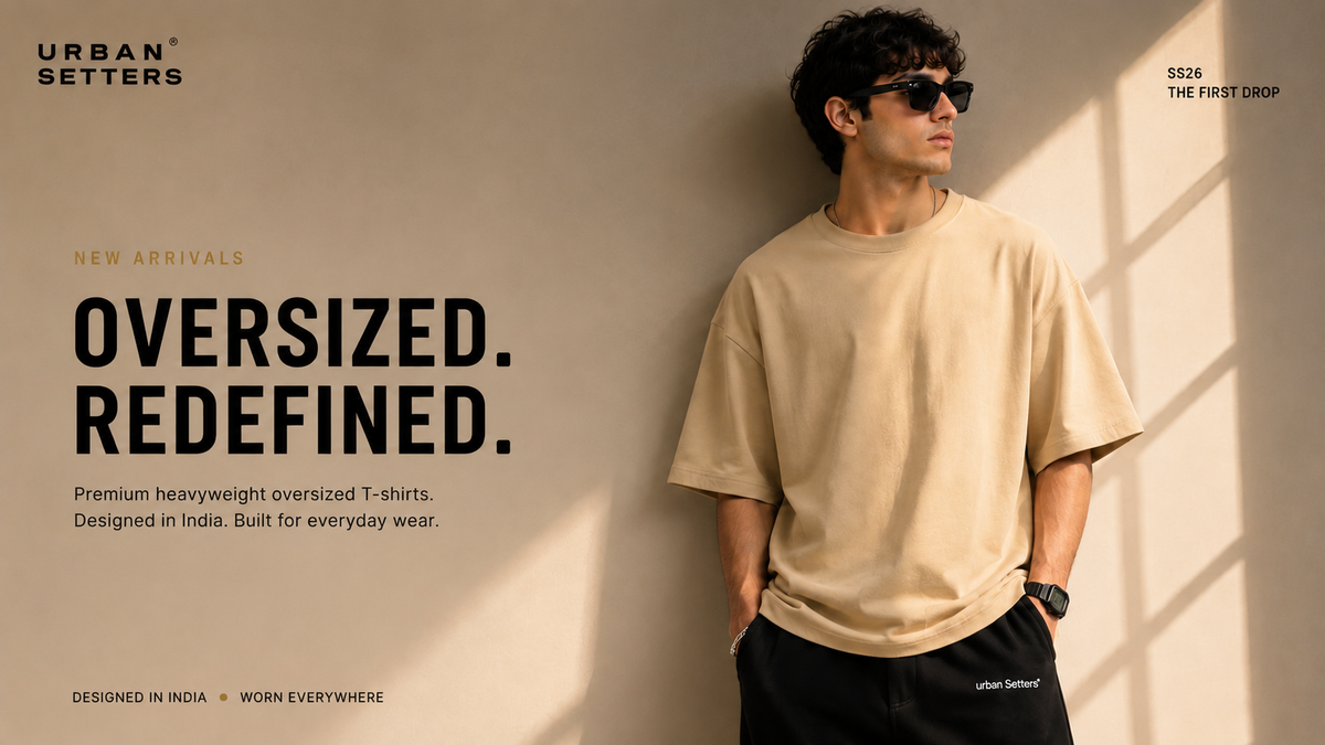 Urban Setters SS26 Hero - Oversized Redefined - Desert Beige