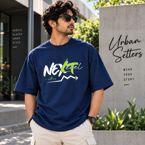 Next Level Oversized T-Shirt - Navy Blue